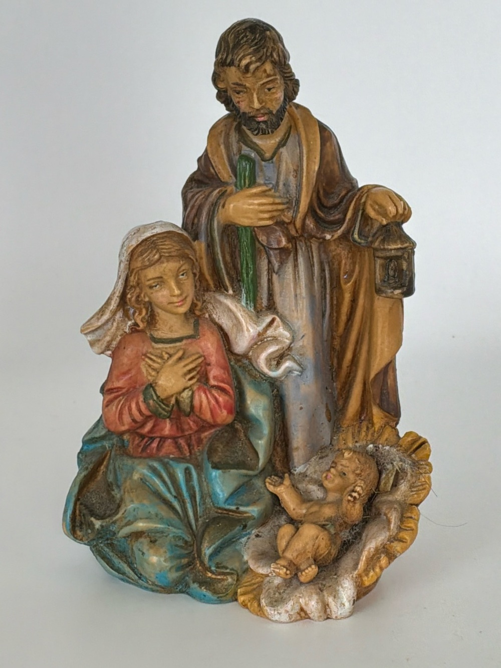Vintage Fontanini Holy Family Nativity Figurine Italy Mary Joseph Baby Jesus